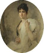 A portrait of a lady Friedrich August von Kaulbach